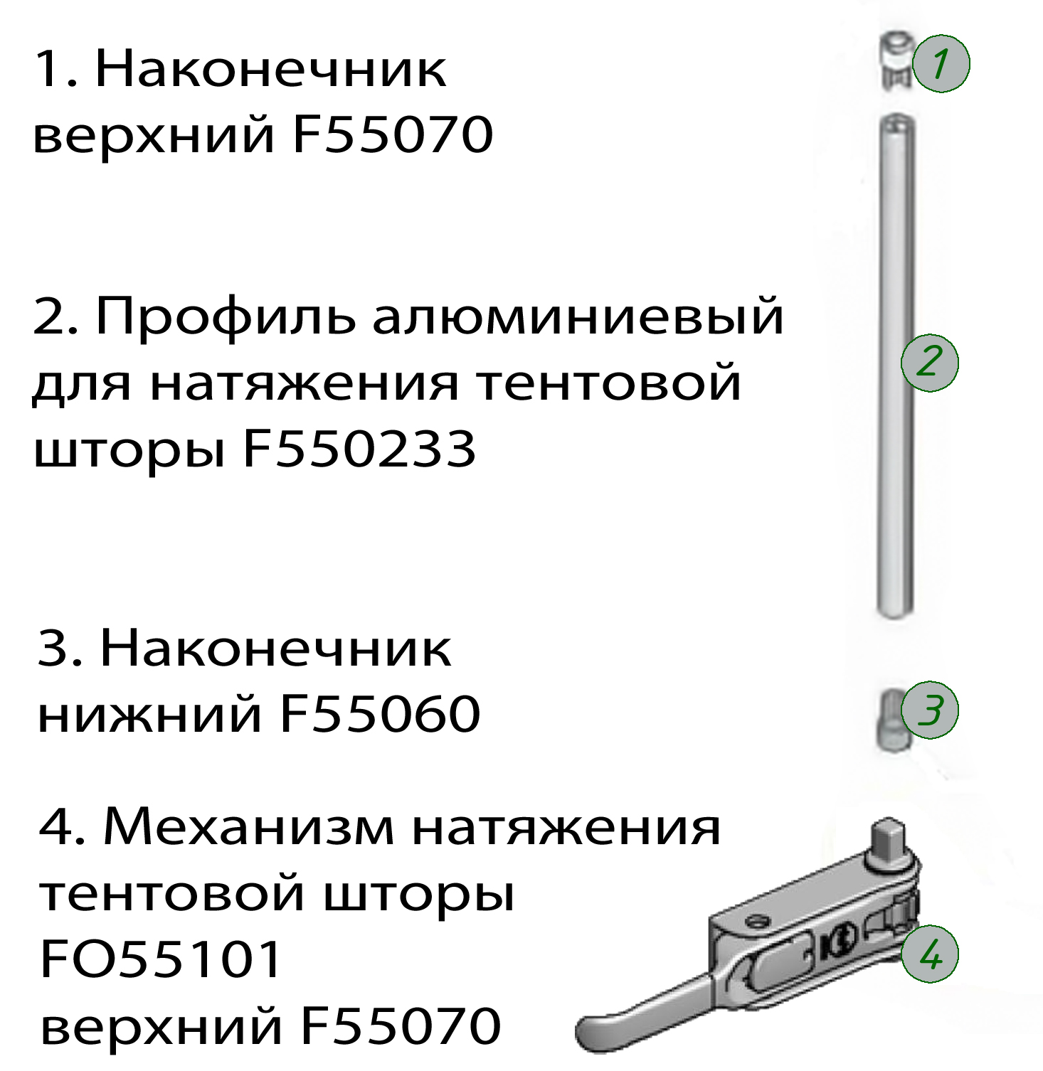 Схема натяжения шторы